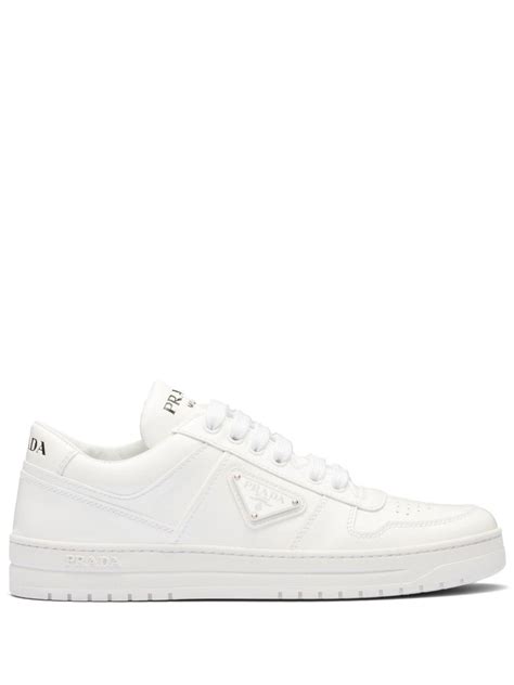 white patent prada sneakers|prada downtown leather sneakers.